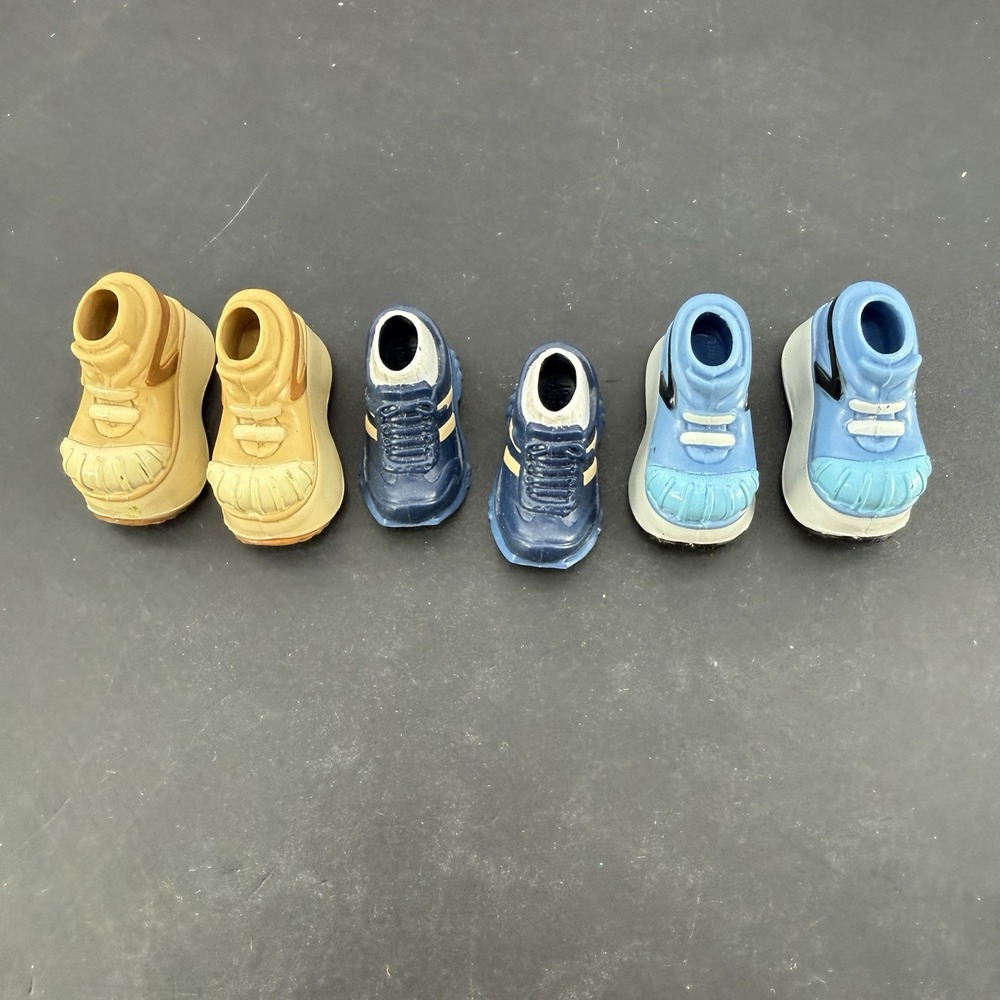 Barbie My Scene Style Doll Sneakers Lot 3 Pairs Blue Tan Athletic Shoes